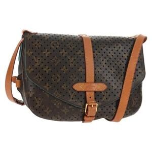 LOUIS VUITTON Monogram Perfo Saumur 30 Shoulder Bag M93998 LV Auth 152313V